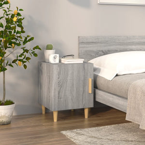 Comodini 2 pz Grigio Sonoma in Legno Multistrato