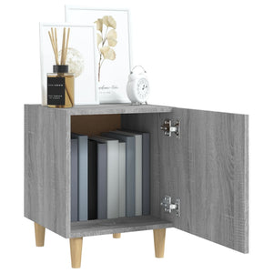 Comodini 2 pz Grigio Sonoma in Legno Multistrato