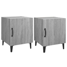 Laden Sie das Bild in den Galerie-Viewer, Comodini 2 pz Grigio Sonoma in Legno Multistrato