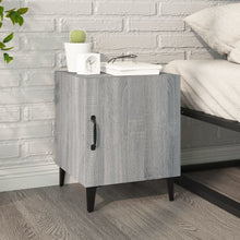 Laden Sie das Bild in den Galerie-Viewer, Comodini 2 pz Grigio Sonoma in Legno Multistrato