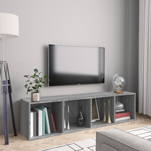 Pensile Scaffale orizzontale/verticale Grigio Sonoma 143x30x36 cm