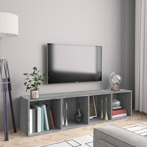 Pensile Scaffale orizzontale/verticale Grigio Sonoma 143x30x36 cm