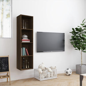 Pensile Scaffale orizzontale/verticale Rovere Marrone 143x30x36cm