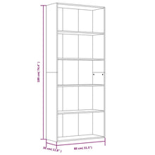 Charger l&#39;image dans la galerie, Libreria 5 Ripiani Grigio Sonoma 80x30x189 cm Legno Multistrato