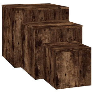 Set 3 Tavolini Rovere Fumo in Legno Multistrato