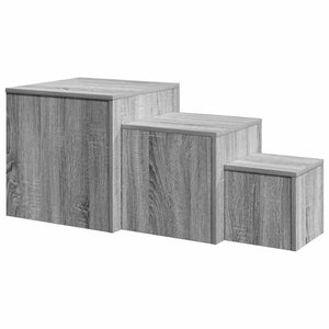 Set 3 Tavolini Grigio Sonoma in Legno Multistrato