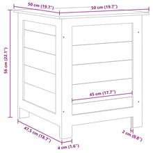Load image into Gallery viewer, Bauletto da Esterno  50x50x56cm in Legno Massello di Abete Antracite