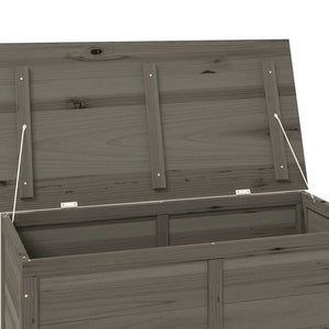 Baule da Esterno 100x50x56 cm in Legno Massello di Abete Antracite