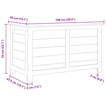 Carica l&#39;immagine nel visualizzatore di Gallery, Baule da Giardino Marrone 100x50x56cm in Massello Abete