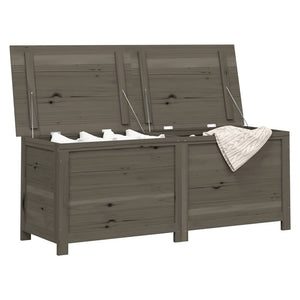 Baule da Esterno  150x50x56 cm in Legno Massello di Abete Antracite
