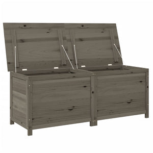 Baule da Esterno  150x50x56 cm in Legno Massello di Abete Antracite