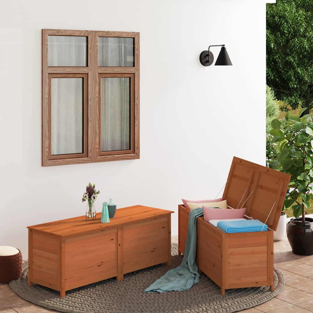 Baule da Esterno 150x50x56 cm in Legno Massello di Abete