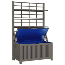 Load image into Gallery viewer, Baule da Giardino con Traliccio 99x50x160 cm in Massello Acacia Grigio