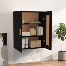 Indlæs billede til gallerivisning Pensile a Parete 2 Ante Nero 69,5x32,5x90 cm in Legno Multistrato