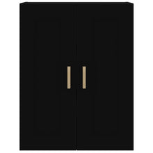 Indlæs billede til gallerivisning Pensile a Parete 2 Ante Nero 69,5x32,5x90 cm in Legno Multistrato