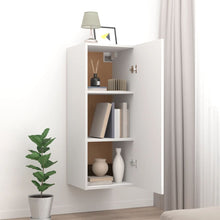 Load image into Gallery viewer, Armadietto a Muro Bianco 34,5x34x90 cm in Legno Multistrato