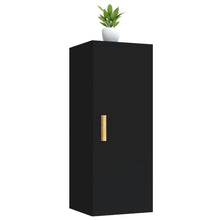 Load image into Gallery viewer, Armadietto a Muro Nero 34,5x34x90 cm in Legno Multistrato