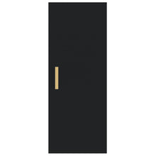 Load image into Gallery viewer, Armadietto a Muro Nero 34,5x34x90 cm in Legno Multistrato