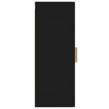 Load image into Gallery viewer, Armadietto a Muro Nero 34,5x34x90 cm in Legno Multistrato