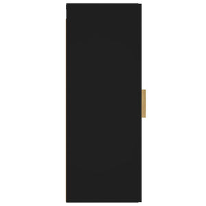 Armadietto a Muro Nero 34,5x34x90 cm in Legno Multistrato