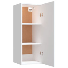 Load image into Gallery viewer, Armadietto Pensile a Muro Bianco 34,5x34x90cm Legno Multistrato