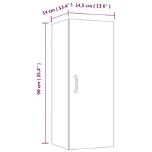 Load image into Gallery viewer, Armadietto Pensile a Muro Bianco 34,5x34x90cm Legno Multistrato