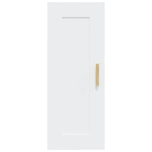 Armadietto a Muro Bianco 35x34x90 cm in Legno Multistrato