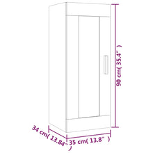 Load image into Gallery viewer, Armadietto a Muro Bianco 35x34x90 cm in Legno Multistrato
