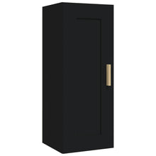 Load image into Gallery viewer, Armadietto a Muro Nero 35x34x90 cm in Legno Multistrato
