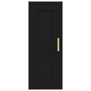 Armadietto a Muro Nero 35x34x90 cm in Legno Multistrato