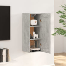 Carica l&#39;immagine nel visualizzatore di Gallery, Armadietto a Muro Grigio Cemento 35x34x90 cm Legno Multistrato