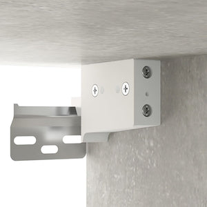 Armadietto a Muro Grigio Cemento 35x34x90 cm Legno Multistrato