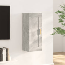 Carica l&#39;immagine nel visualizzatore di Gallery, Armadietto a Muro Grigio Cemento 35x34x90 cm Legno Multistrato