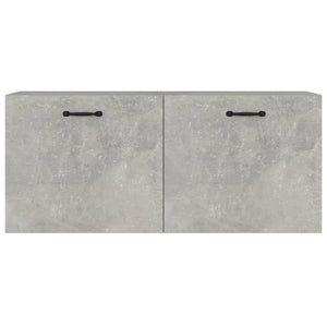 Mobile a Parete Grigio Cemento 80x36,5x35 cm Legno Multistrato