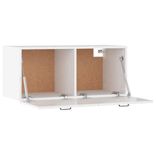 Load image into Gallery viewer, Mobile a Parete Bianco Lucido 80x36,5x35 cm Legno Multistrato