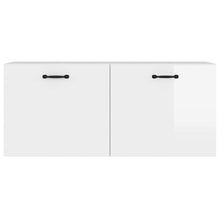 Load image into Gallery viewer, Mobile a Parete Bianco Lucido 80x36,5x35 cm Legno Multistrato