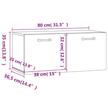 Load image into Gallery viewer, Mobile a Parete Bianco Lucido 80x36,5x35 cm Legno Multistrato