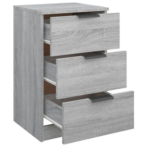 Comodini 2 pz Grigio Sonoma 40x36x65 cm