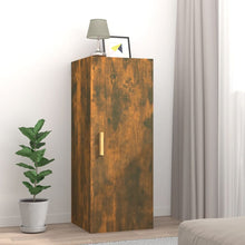 Load image into Gallery viewer, Armadietto a Muro Rovere Fumo 34,5x34x90cm in Legno Multistrato