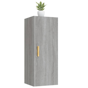Armadietto a Muro Grigio Sonoma 34,5x34x90 cm Legno Multistrato