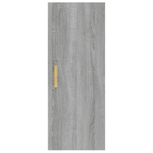 Armadietto a Muro Grigio Sonoma 34,5x34x90 cm Legno Multistrato