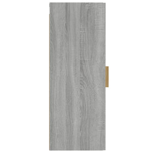 Armadietto a Muro Grigio Sonoma 34,5x34x90 cm Legno Multistrato