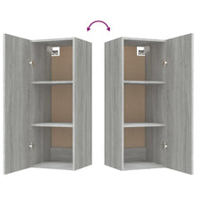 Load image into Gallery viewer, Armadietto a Muro Grigio Sonoma 34,5x34x90 cm Legno Multistrato