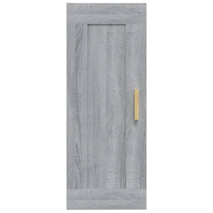 Armadietto a Muro Grigio Sonoma 35x34x90cm in Legno Multistrato
