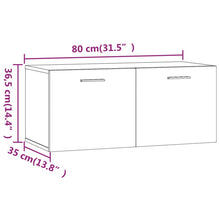 Load image into Gallery viewer, Mobile Parete Rovere Fumo 80x35x36,5 cm in Legno Multistrato