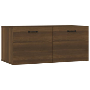 Mobile a Parete Rovere Marrone 80x36,5x35 cm Legno Multistrato