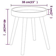 Carica l&#39;immagine nel visualizzatore di Gallery, Tavolino Nero 38x38x40 cm Legno Multistrato e Massello di Pino