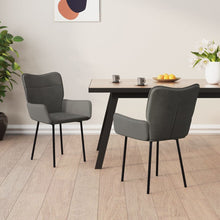 Carica l&#39;immagine nel visualizzatore di Gallery, Sedie da Pranzo 2 pz Grigio Scuro in Velluto