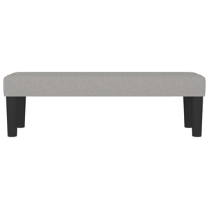 Panca Ottomana Grigio Chiaro 100x30x30 cm in Tessuto
