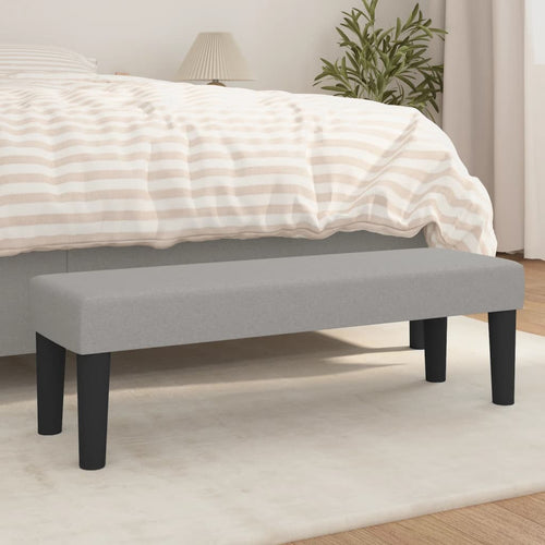 Panca Ottomana Grigio Chiaro 100x30x30 cm in Tessuto
